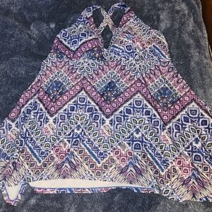 Women's Multicolor Halter Swim Top